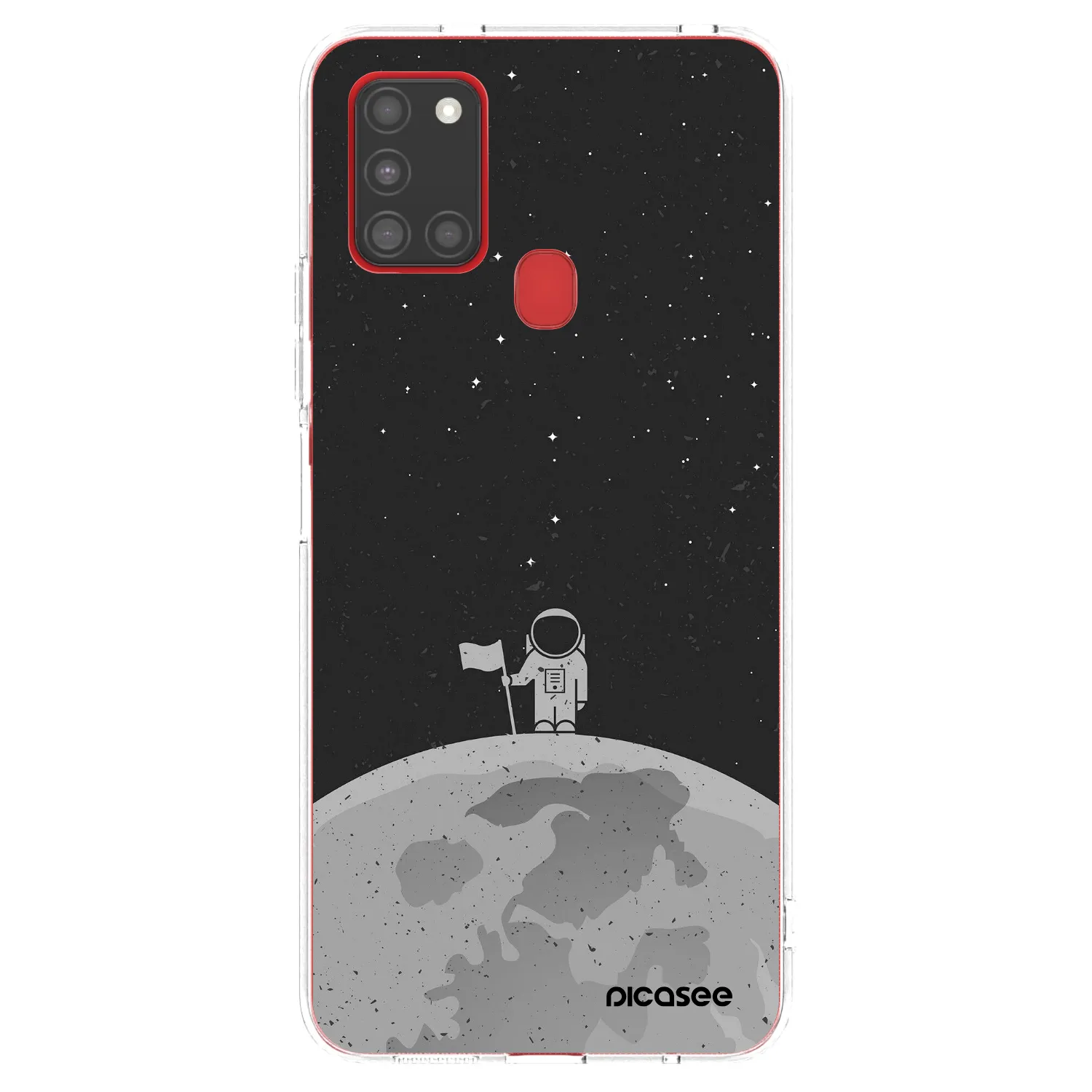 Picasee διαφανής θήκη σιλικόνης Samsung Galaxy A21s - Astronaut