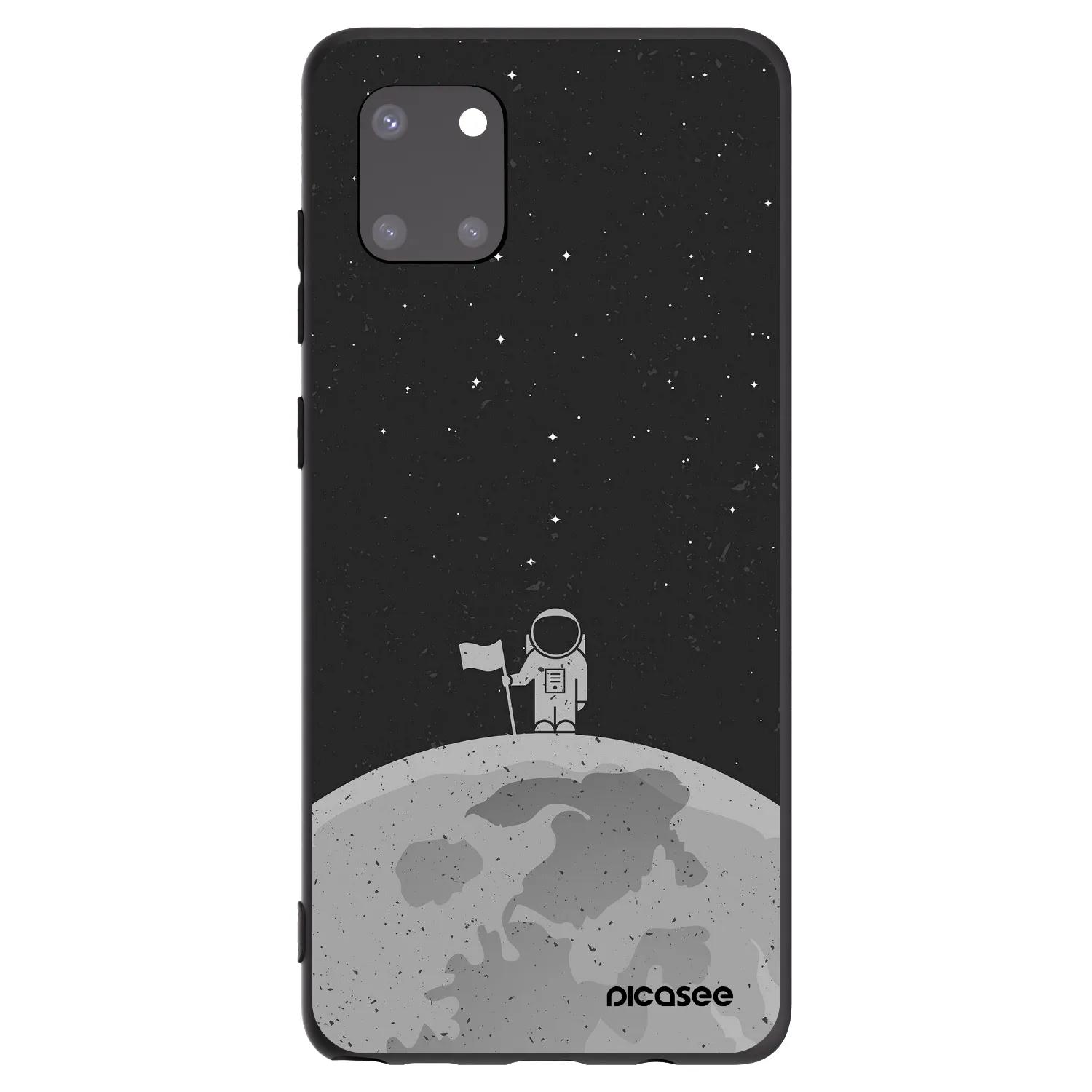 Picasee Μαύρη θήκη σιλικόνης για Samsung Galaxy Note 10 Lite N770F - Astronaut