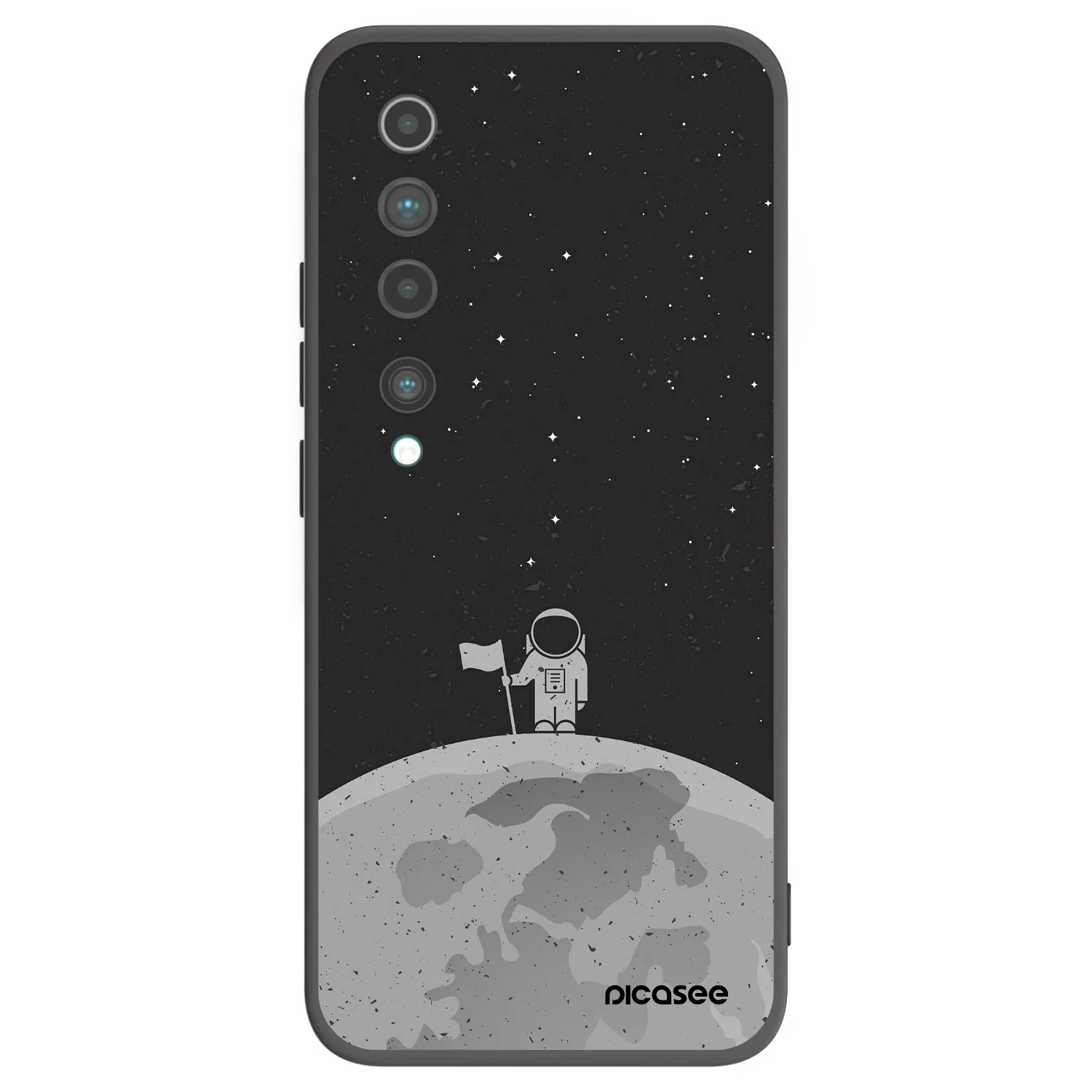 Picasee Μαύρη θήκη σιλικόνης για Xiaomi Mi 10 - Astronaut