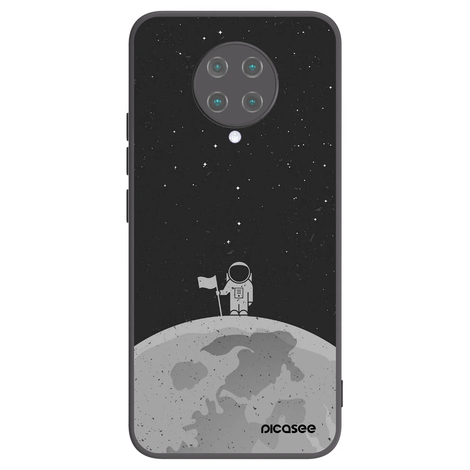 Picasee Μαύρη θήκη σιλικόνης για Xiaomi Poco F2 Pro - Astronaut