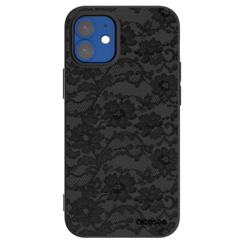 Picasee Μαύρη θήκη σιλικόνης για Apple iPhone 12 mini - Dark Elegance