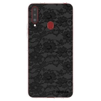 Picasee διαφανής θήκη σιλικόνης Samsung Galaxy A20s - Dark Elegance