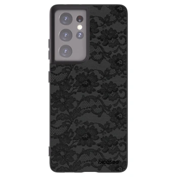 Picasee Μαύρη θήκη σιλικόνης για Samsung Galaxy S21 Ultra 5G G998B - Dark Elegance