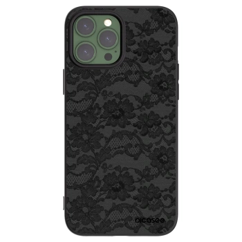 Picasee Μαύρη θήκη σιλικόνης για Apple iPhone 13 Pro Max - Dark Elegance