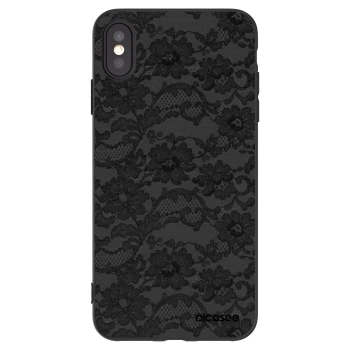 Picasee Μαύρη θήκη σιλικόνης για Apple iPhone XS Max - Dark Elegance