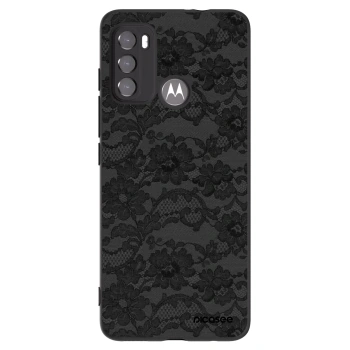 Picasee Μαύρη θήκη σιλικόνης για Motorola Moto G60 - Dark Elegance