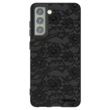 Picasee Μαύρη θήκη σιλικόνης για Samsung Galaxy S21 FE 5G - Dark Elegance