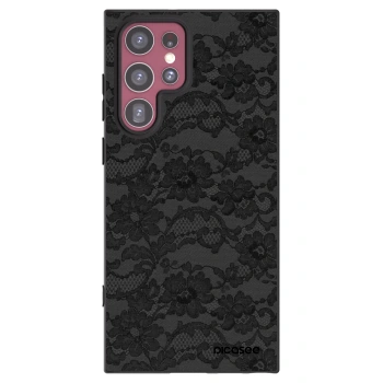 Picasee Μαύρη θήκη σιλικόνης για Samsung Galaxy S22 Ultra 5G - Dark Elegance