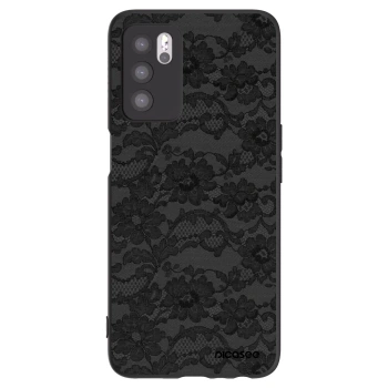 Picasee Μαύρη θήκη σιλικόνης για OPPO A16s - Dark Elegance