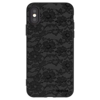 Picasee Μαύρη θήκη σιλικόνης για Apple iPhone X/XS - Dark Elegance