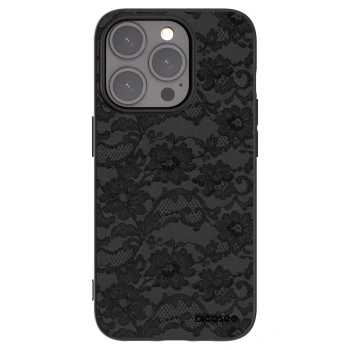 Picasee Μαύρη θήκη σιλικόνης για Apple iPhone 15 Pro - Dark Elegance