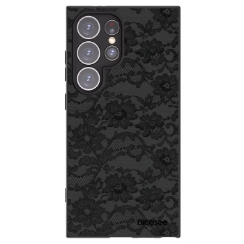 Picasee Μαύρη θήκη σιλικόνης για Samsung Galaxy S24 Ultra S928B 5G - Dark Elegance