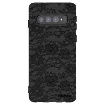 Picasee Μαύρη θήκη σιλικόνης για Samsung Galaxy S10 G973 - Dark Elegance