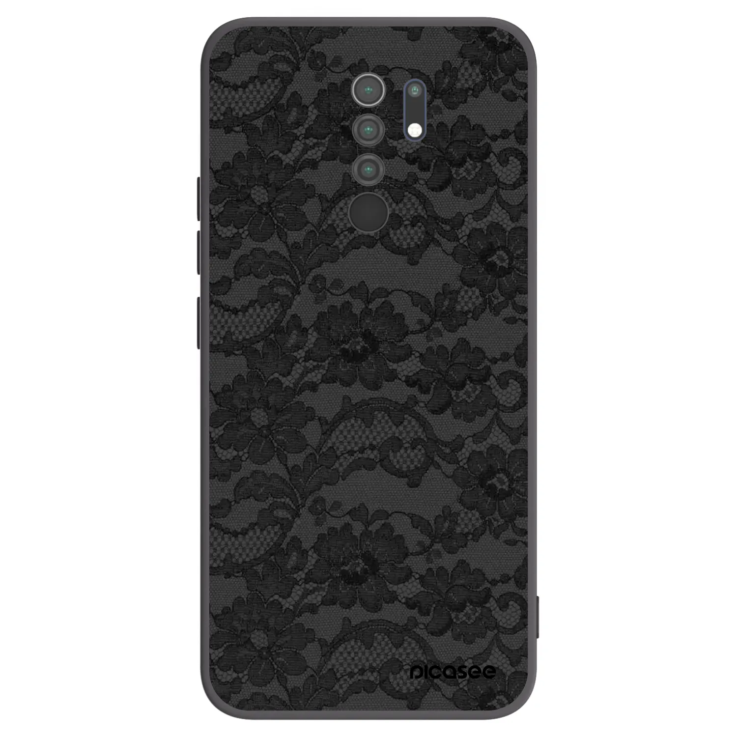 Picasee Μαύρη θήκη σιλικόνης για Xiaomi Redmi 9 - Dark Elegance