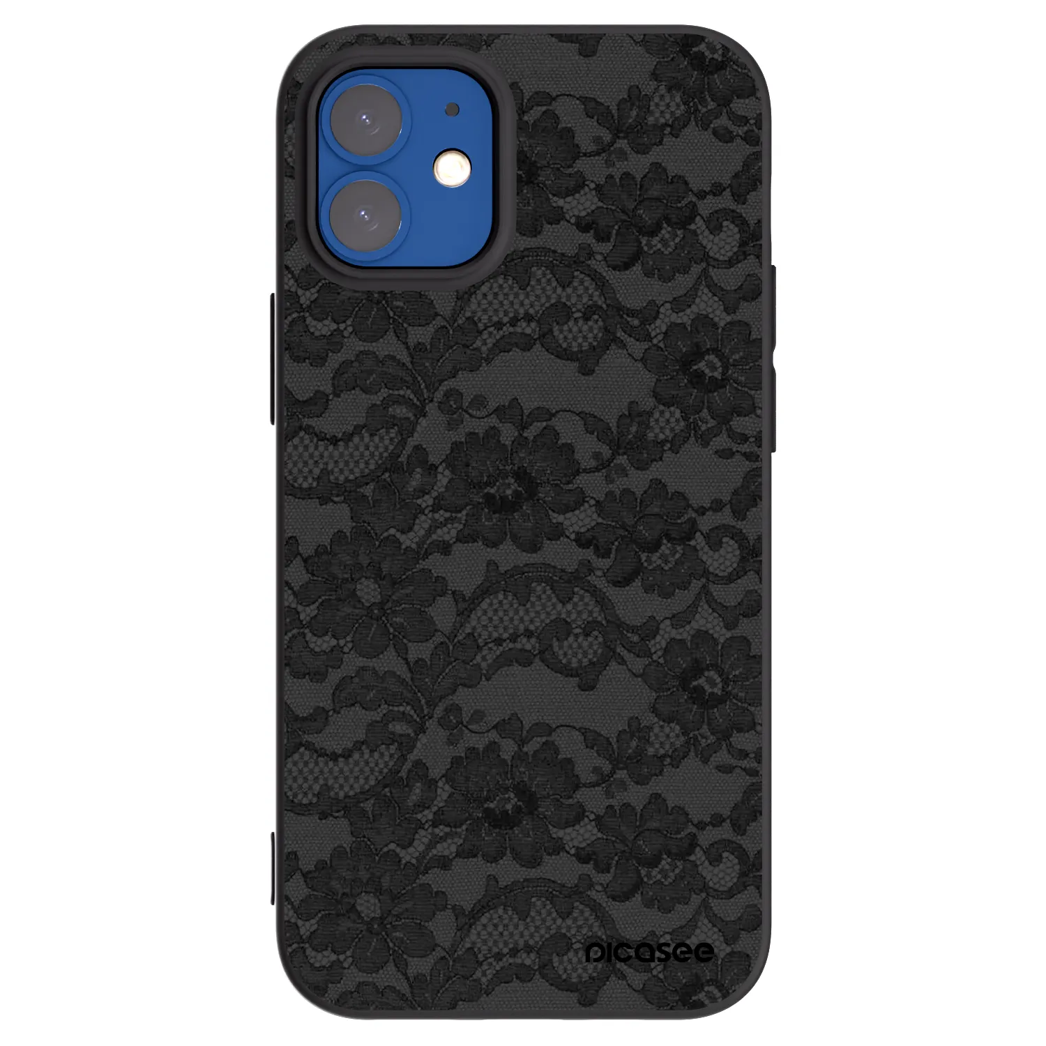 Picasee Μαύρη θήκη σιλικόνης για Apple iPhone 12 mini - Dark Elegance