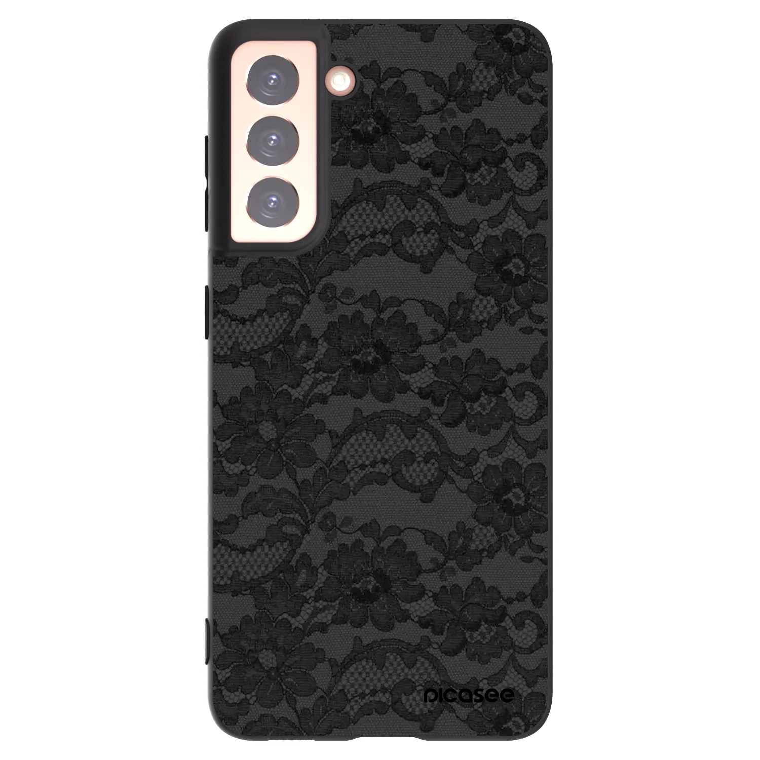 Picasee Μαύρη θήκη σιλικόνης για Samsung Galaxy S21 5G G991B - Dark Elegance