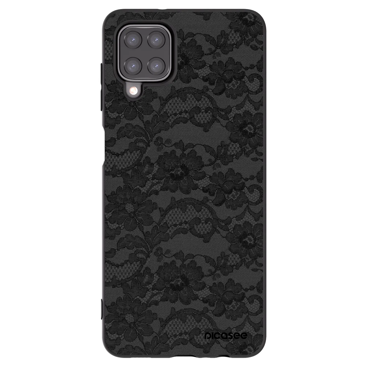 Picasee Μαύρη θήκη σιλικόνης για Samsung Galaxy A12 A125F - Dark Elegance