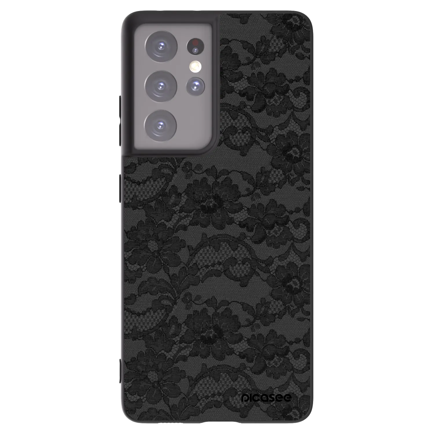 Picasee Μαύρη θήκη σιλικόνης για Samsung Galaxy S21 Ultra 5G G998B - Dark Elegance