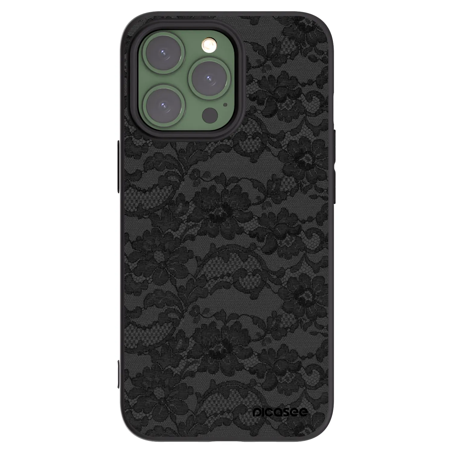 Picasee Μαύρη θήκη σιλικόνης για Apple iPhone 13 Pro - Dark Elegance