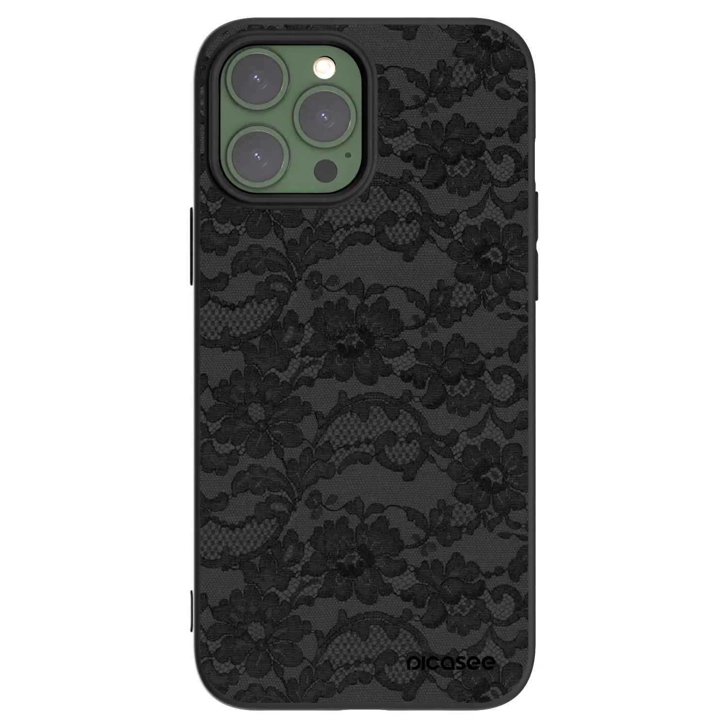 Picasee Μαύρη θήκη σιλικόνης για Apple iPhone 13 Pro Max - Dark Elegance