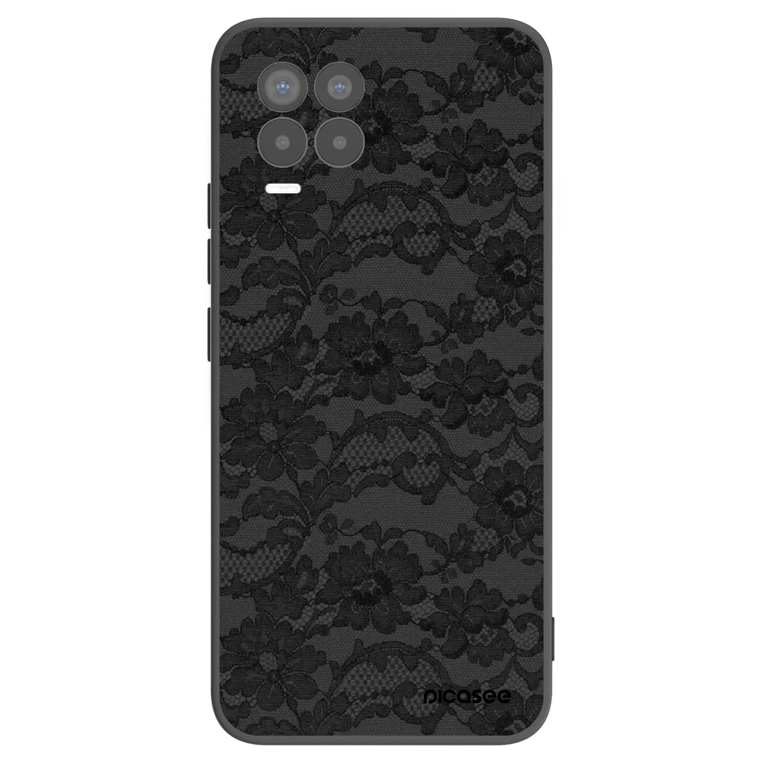 Picasee Μαύρη θήκη σιλικόνης για Realme 8 Pro - Dark Elegance