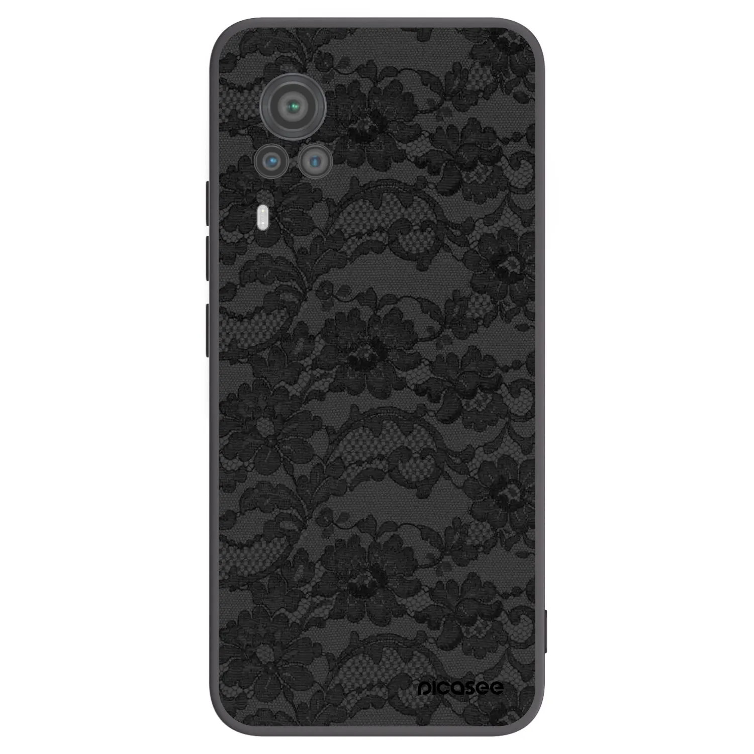 Picasee Μαύρη θήκη σιλικόνης για Vivo X60 Pro 5G - Dark Elegance