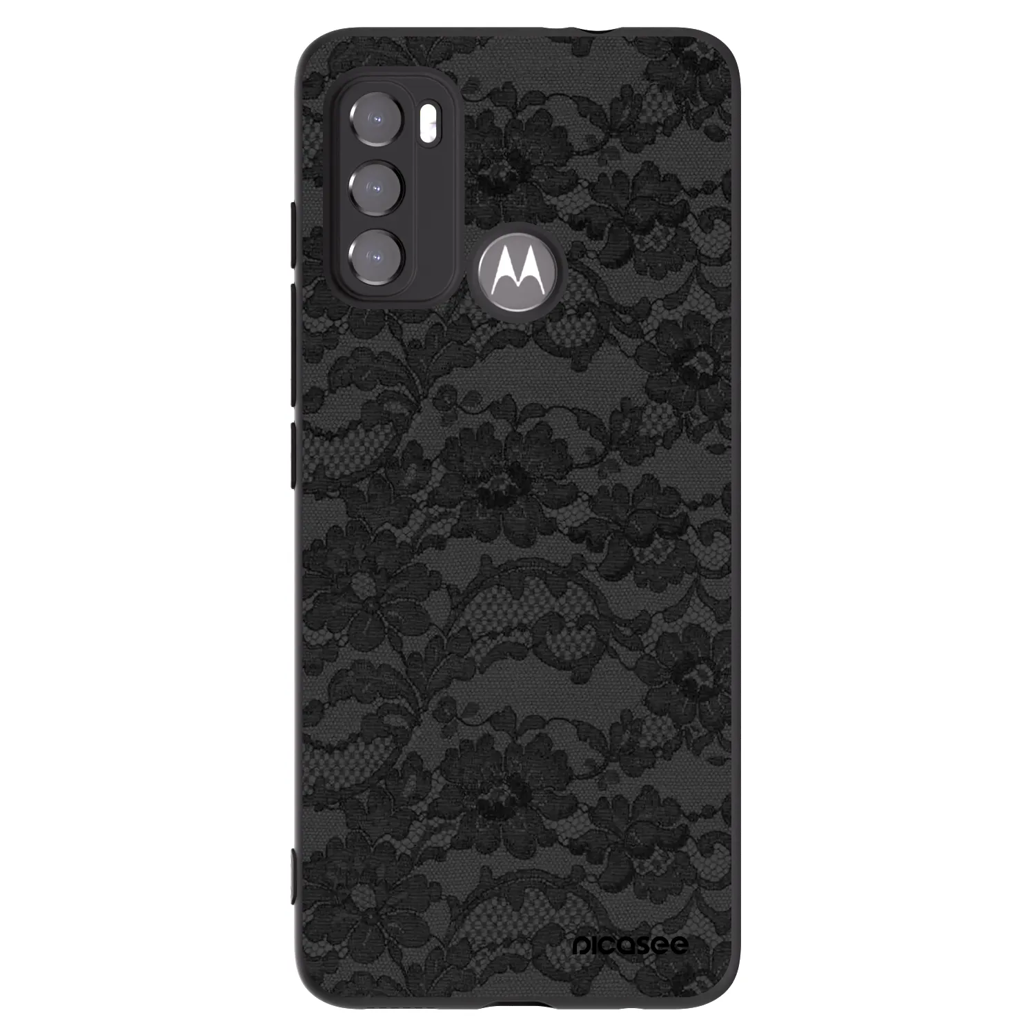 Picasee Μαύρη θήκη σιλικόνης για Motorola Moto G60 - Dark Elegance