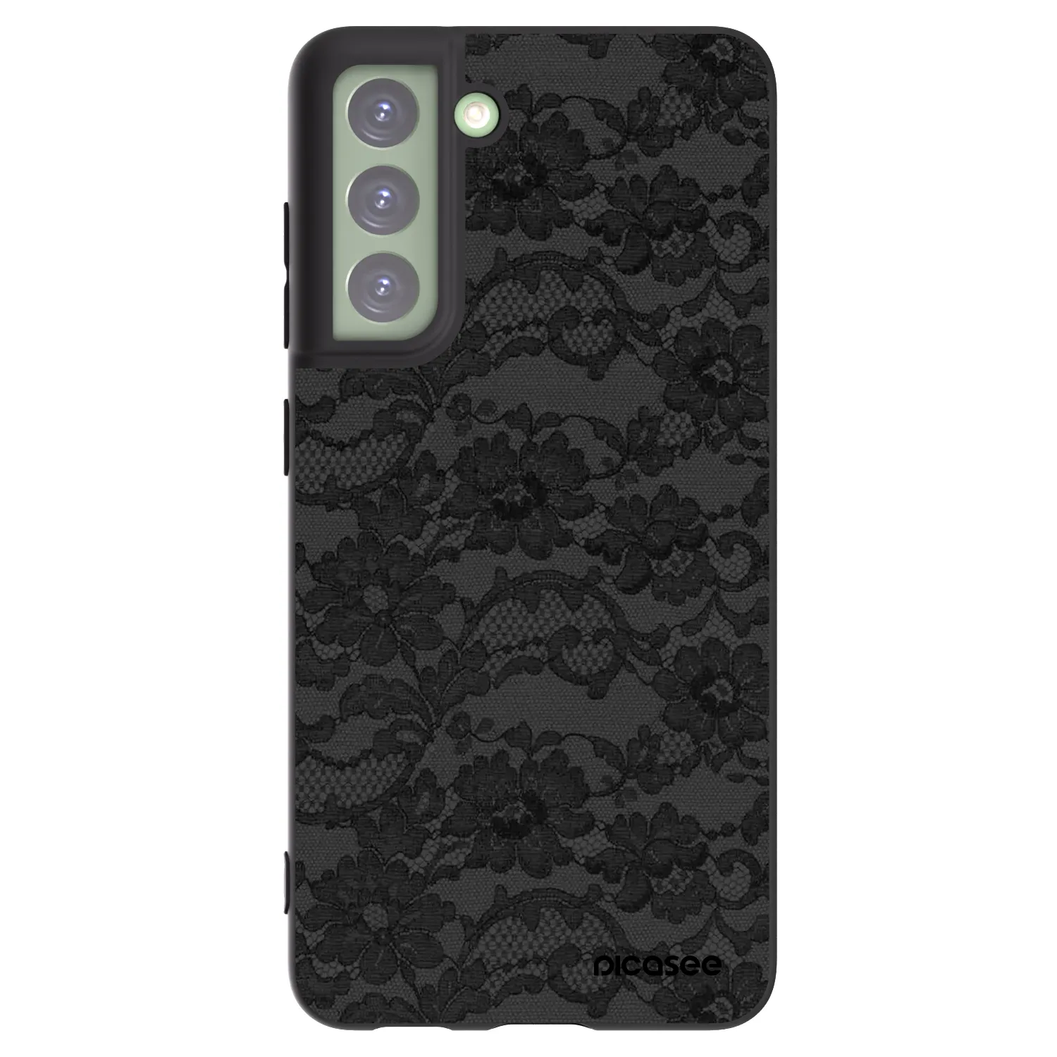 Picasee Μαύρη θήκη σιλικόνης για Samsung Galaxy S21 FE 5G - Dark Elegance