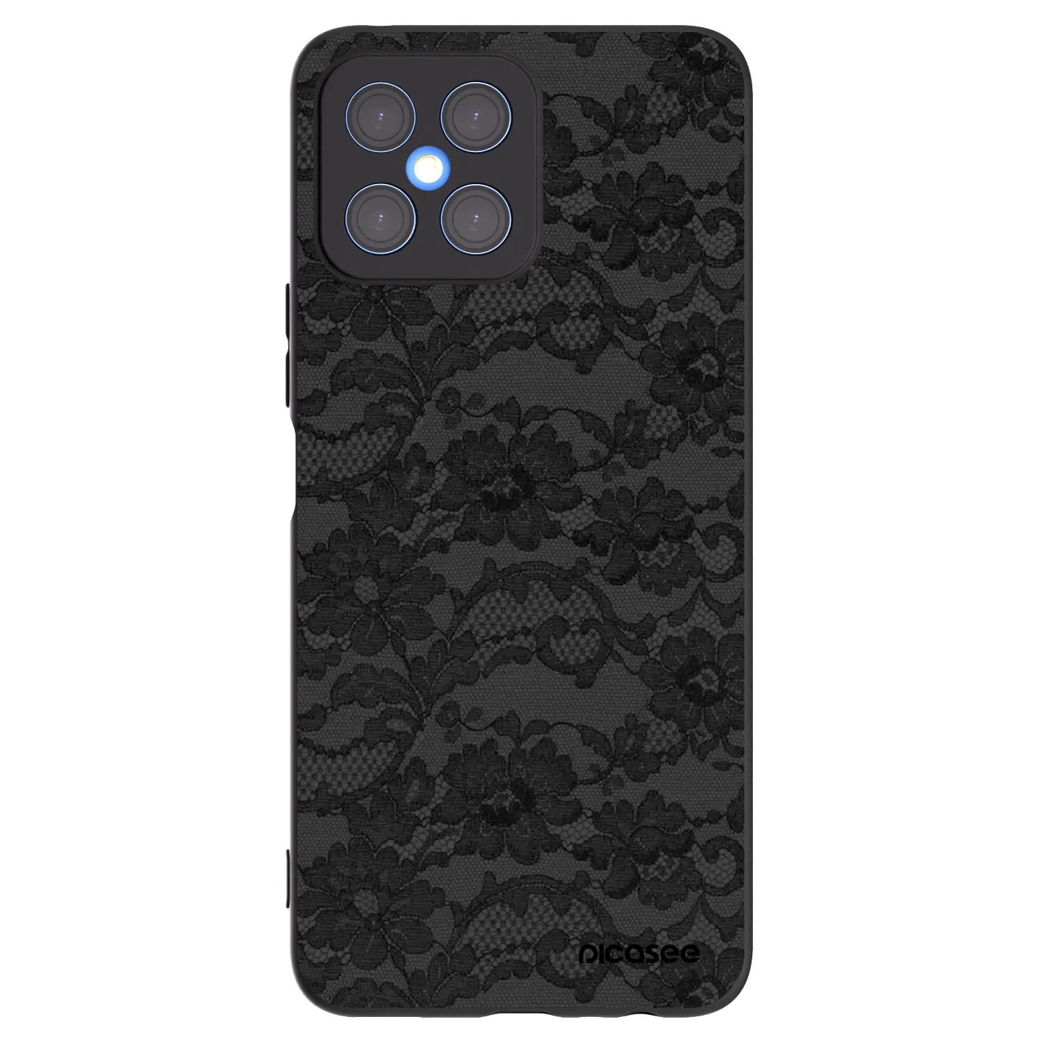 Picasee Μαύρη θήκη σιλικόνης για Honor X8 4G - Dark Elegance