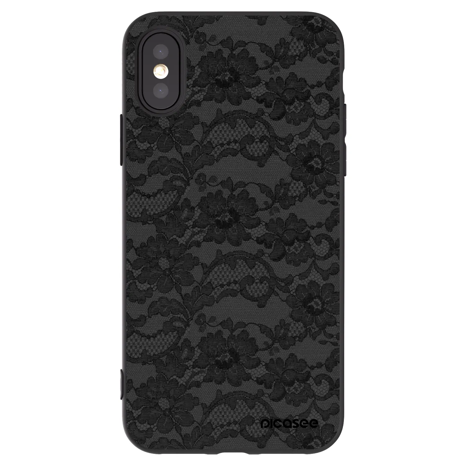 Picasee Μαύρη θήκη σιλικόνης για Apple iPhone X/XS - Dark Elegance