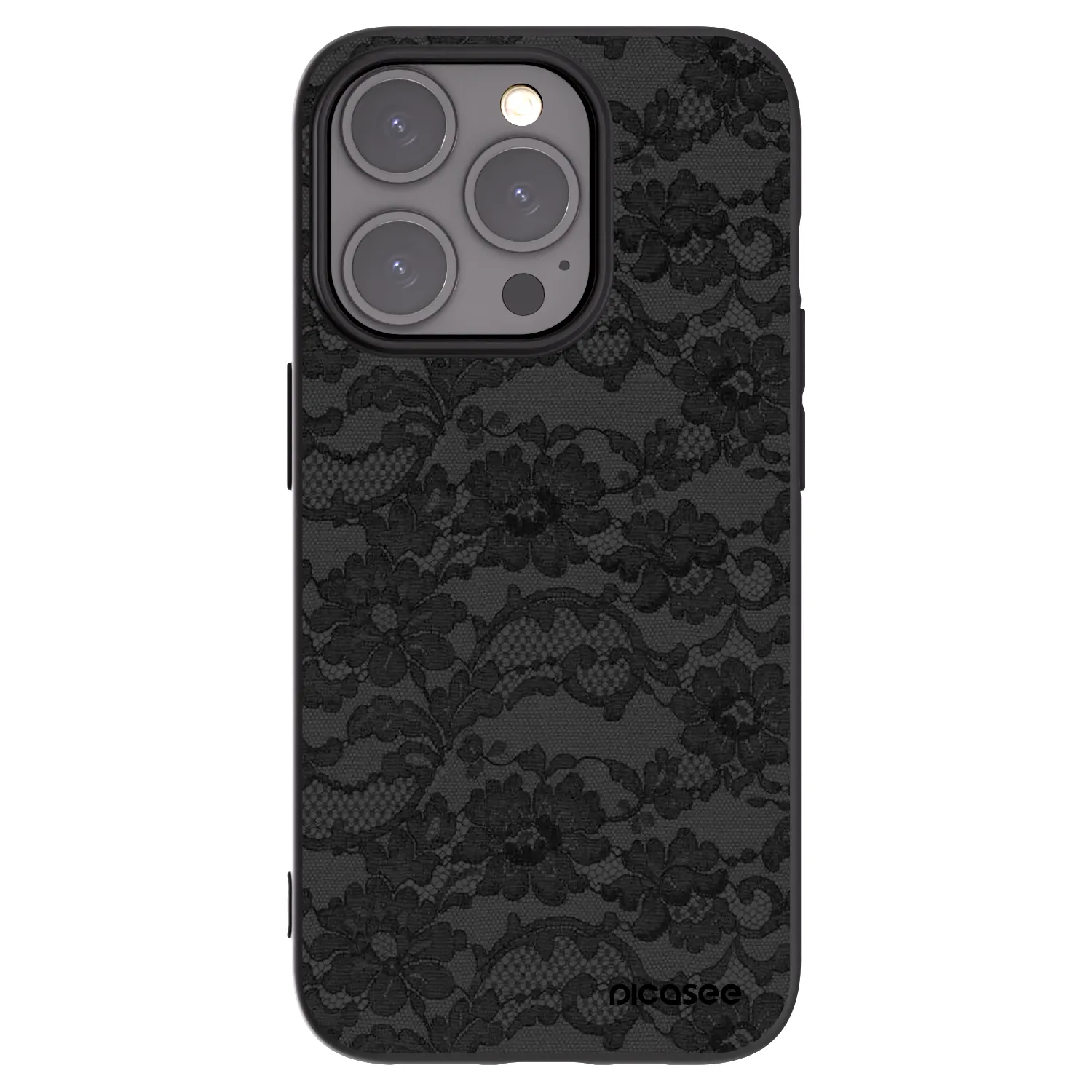 Picasee Μαύρη θήκη σιλικόνης για Apple iPhone 15 Pro - Dark Elegance