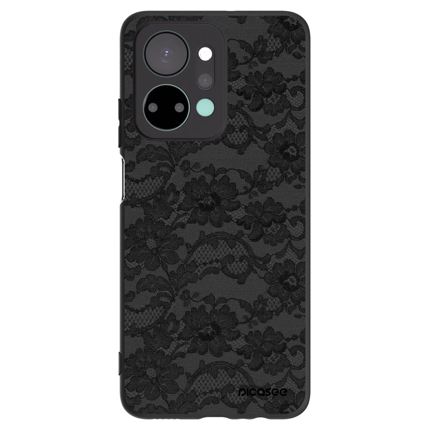 Picasee Μαύρη θήκη σιλικόνης για Honor X7a - Dark Elegance