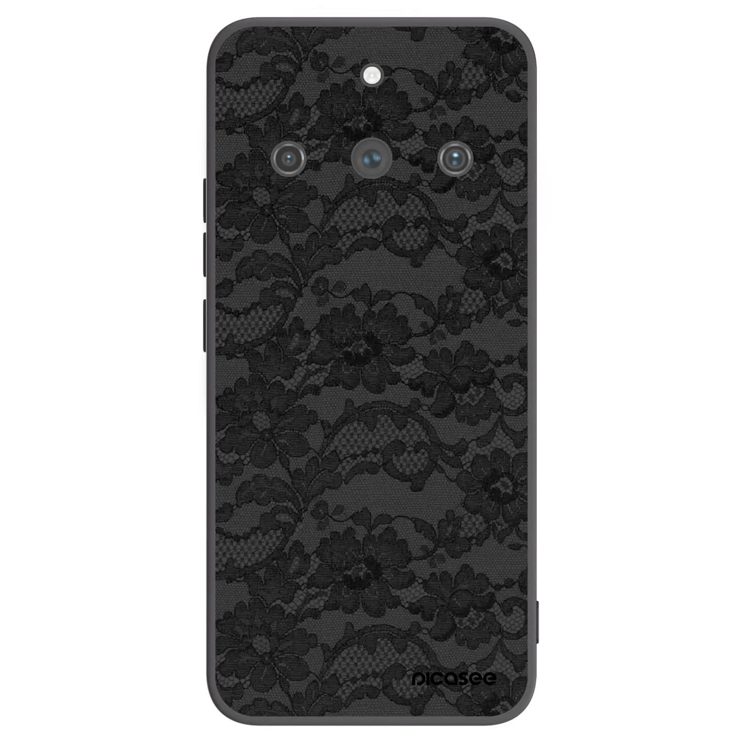 Picasee Μαύρη θήκη σιλικόνης για Realme 11 Pro+ - Dark Elegance