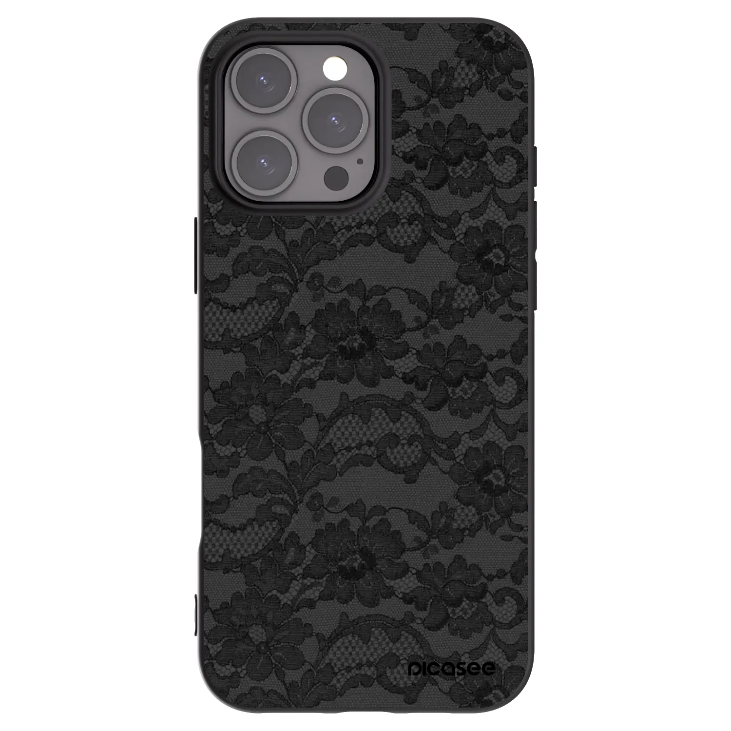 Picasee Μαύρη θήκη σιλικόνης για Apple iPhone 16 Pro Max - Dark Elegance