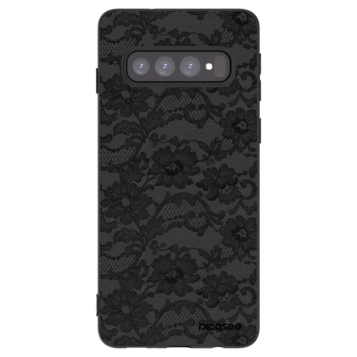 Picasee Μαύρη θήκη σιλικόνης για Samsung Galaxy S10 G973 - Dark Elegance