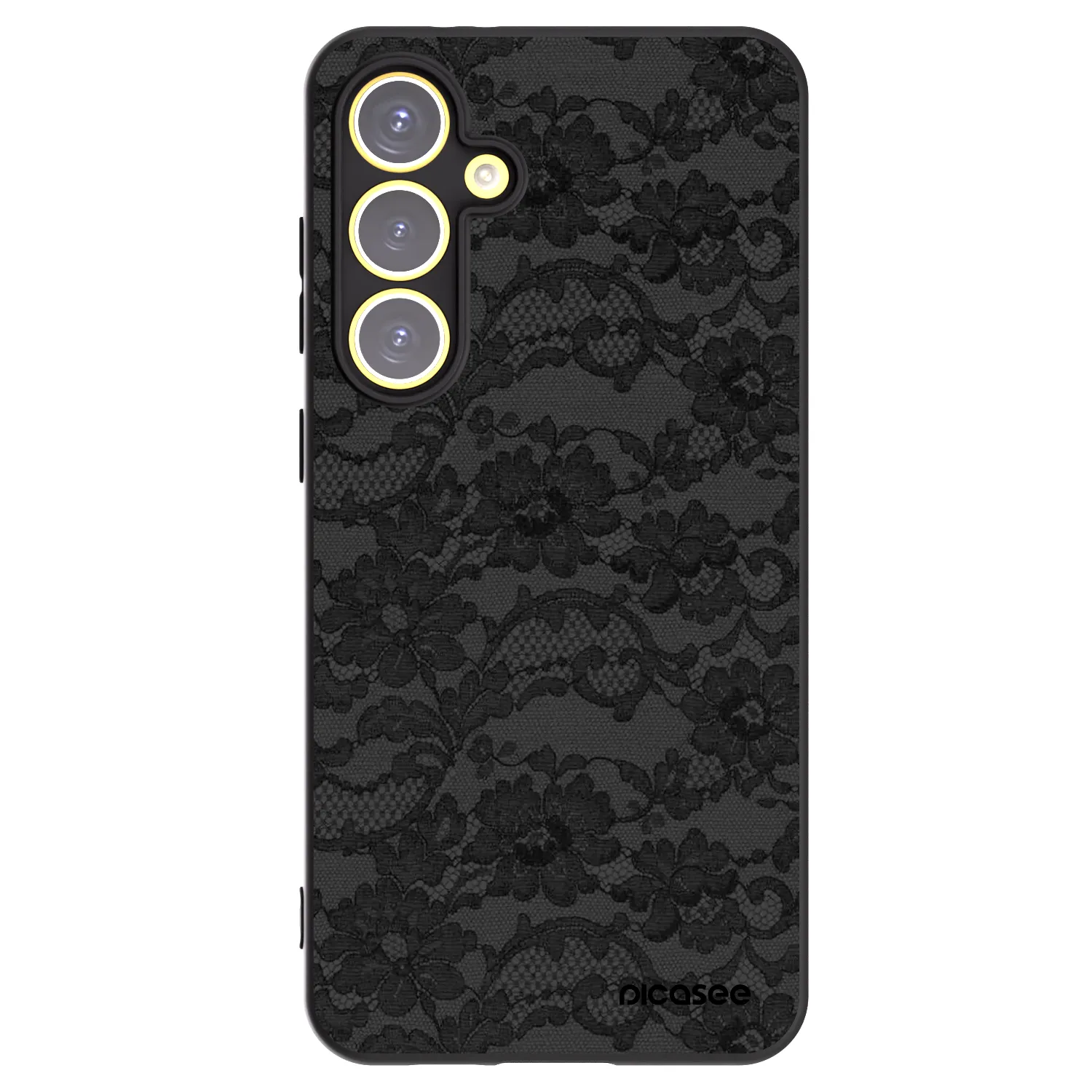Picasee Μαύρη θήκη σιλικόνης για Samsung Galaxy S24 FE S721B - Dark Elegance