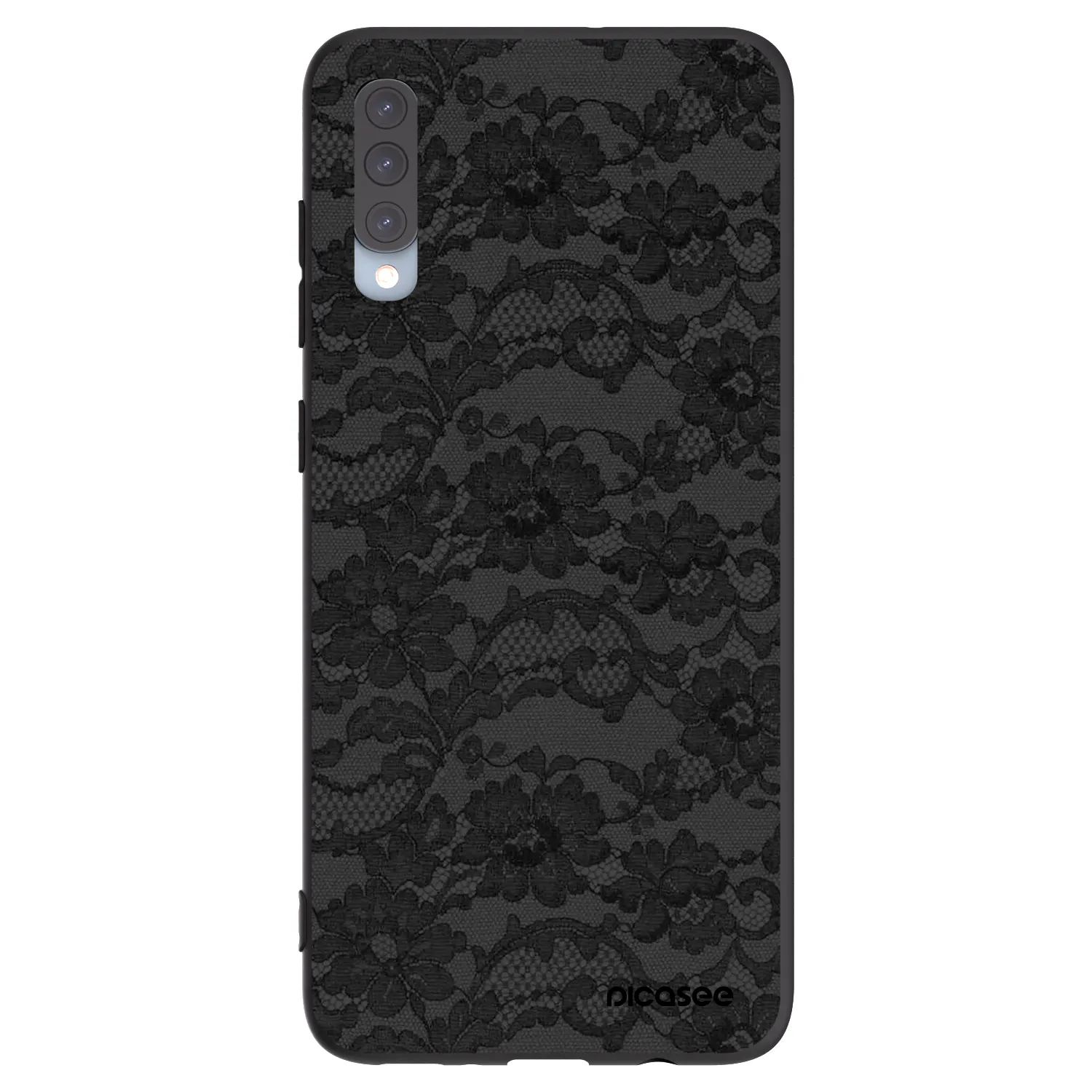 Picasee Μαύρη θήκη σιλικόνης για Samsung Galaxy A70 A705F - Dark Elegance