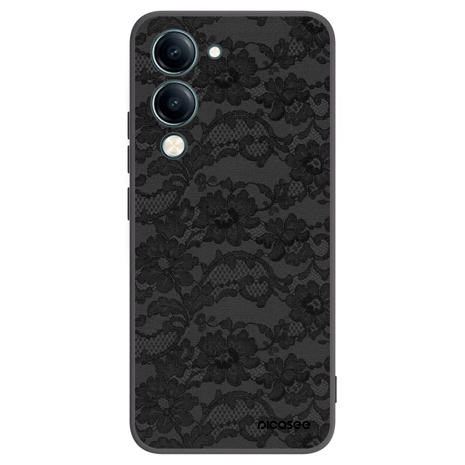 Picasee Μαύρη θήκη σιλικόνης για Vivo Y29s 5G - Dark Elegance