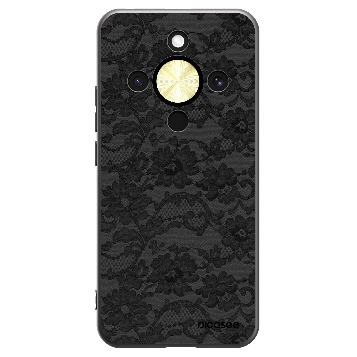 Picasee Μαύρη θήκη σιλικόνης για Honor Magic8 Lite 5G - Dark Elegance