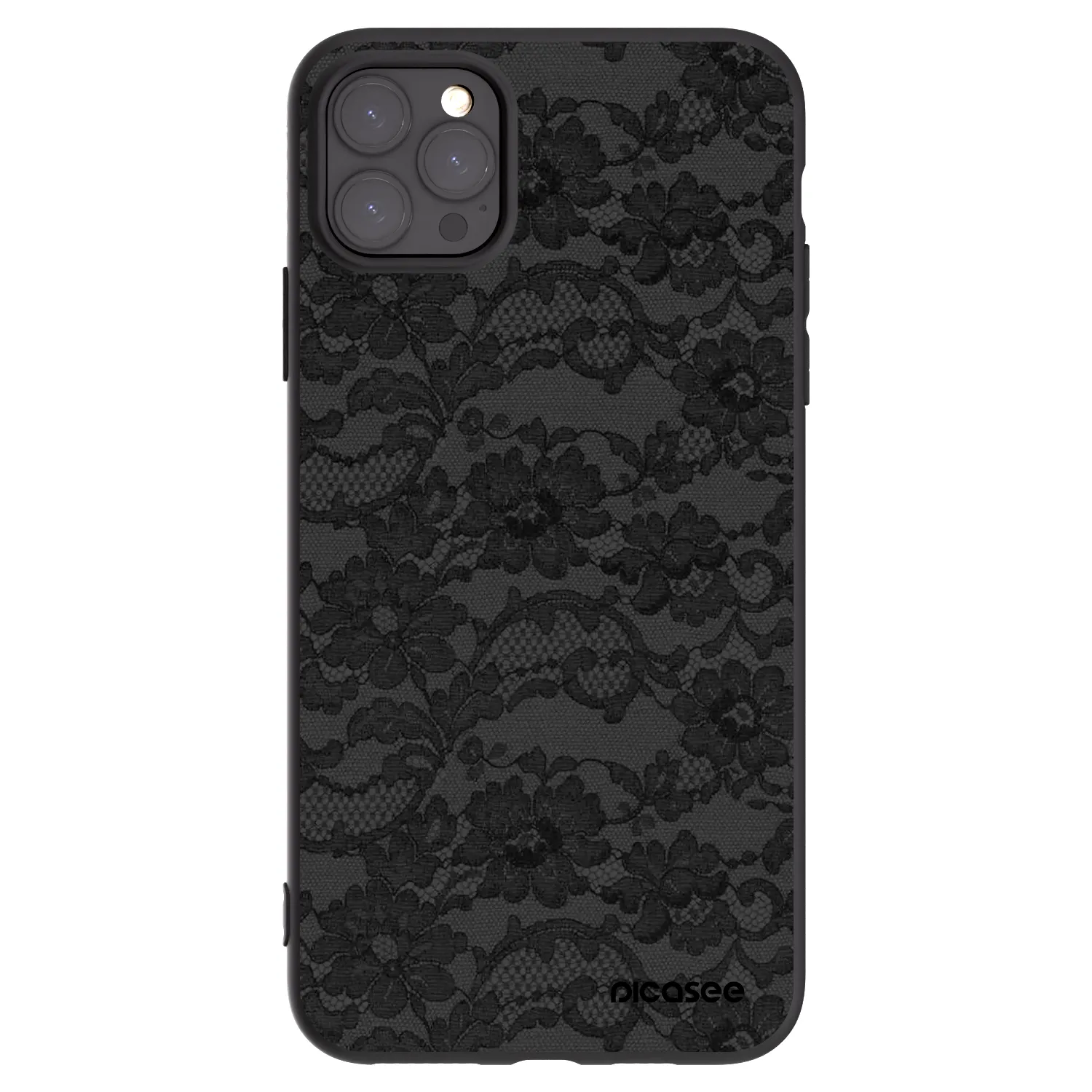 Picasee Μαύρη θήκη σιλικόνης για Apple iPhone 11 Pro Max - Dark Elegance