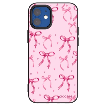 Picasee Μαύρη θήκη σιλικόνης για Apple iPhone 12 mini - Bow Aesthetic