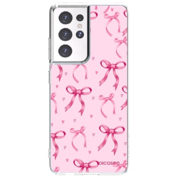 Picasee διαφανής θήκη σιλικόνης Samsung Galaxy S21 Ultra 5G G998B - Bow Aesthetic