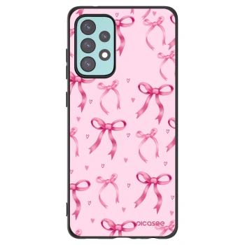Picasee Μαύρη θήκη σιλικόνης για Samsung Galaxy A72 A725F - Bow Aesthetic
