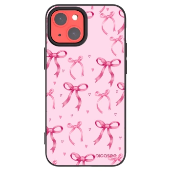 Picasee Μαύρη θήκη σιλικόνης για Apple iPhone 13 mini - Bow Aesthetic