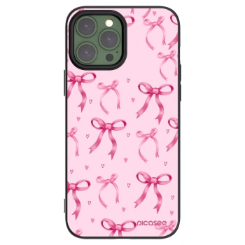 Picasee Μαύρη θήκη σιλικόνης για Apple iPhone 13 Pro Max - Bow Aesthetic