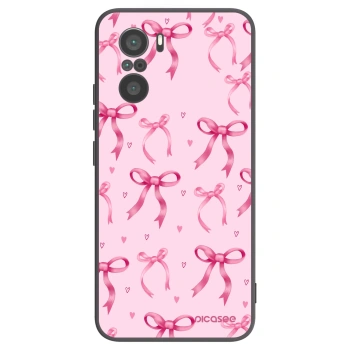 Picasee Μαύρη θήκη σιλικόνης για Xiaomi Poco F3 - Bow Aesthetic