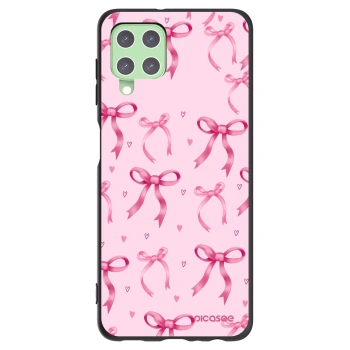 Picasee Μαύρη θήκη σιλικόνης για Samsung Galaxy A22 A225F 4G - Bow Aesthetic