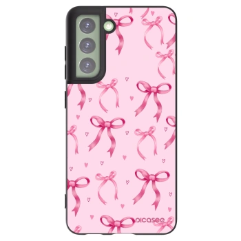 Picasee Μαύρη θήκη σιλικόνης για Samsung Galaxy S21 FE 5G - Bow Aesthetic