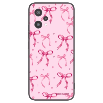 Picasee Μαύρη θήκη σιλικόνης για Realme 9 Pro 5G - Bow Aesthetic