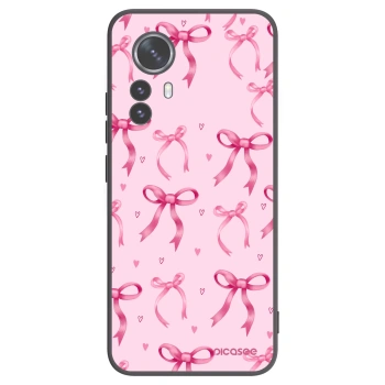 Picasee Μαύρη θήκη σιλικόνης για Xiaomi 12 Pro - Bow Aesthetic
